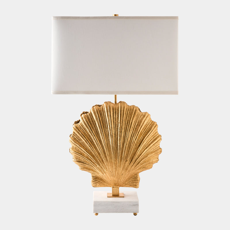 Sea Scallop Lamp-Gold Leaf
