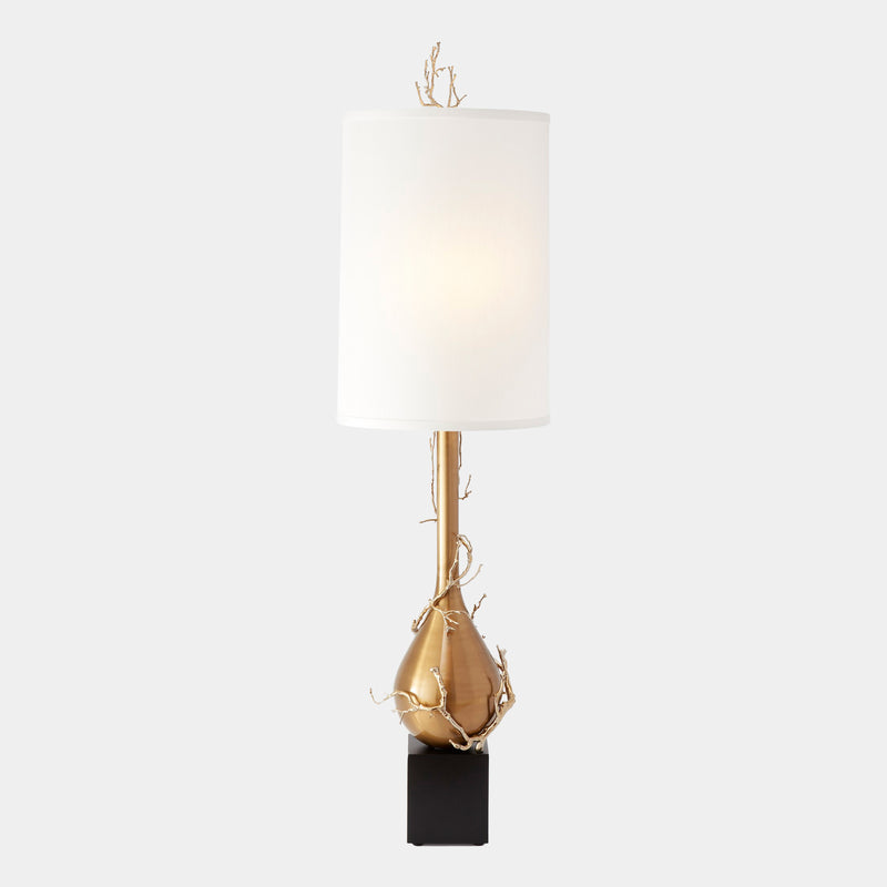 Twig Bulb Floor Lamp-Brass