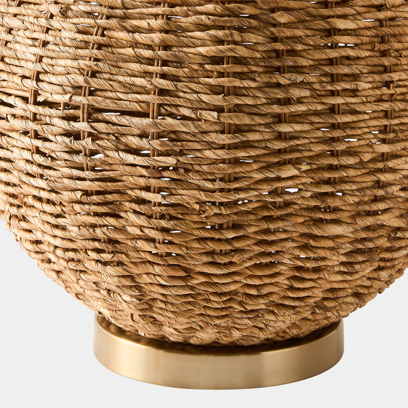 Semaphore Rounded Rattan Lamp-Natural