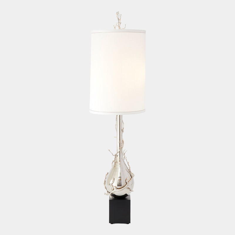 Twig Bulb Floor Lamp-Nickel