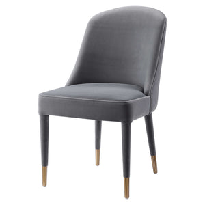 Brie Armless Chair, Gray, 2 Per Box