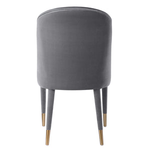 Brie Armless Chair, Gray, 2 Per Box