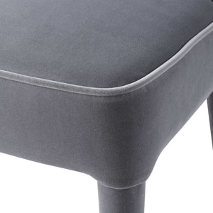 Brie Armless Chair, Gray, 2 Per Box