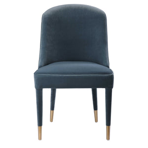 Brie Armless Chair, Blue, 2 Per Box