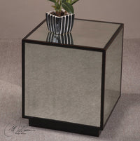 Matty Mirrored Cube Table