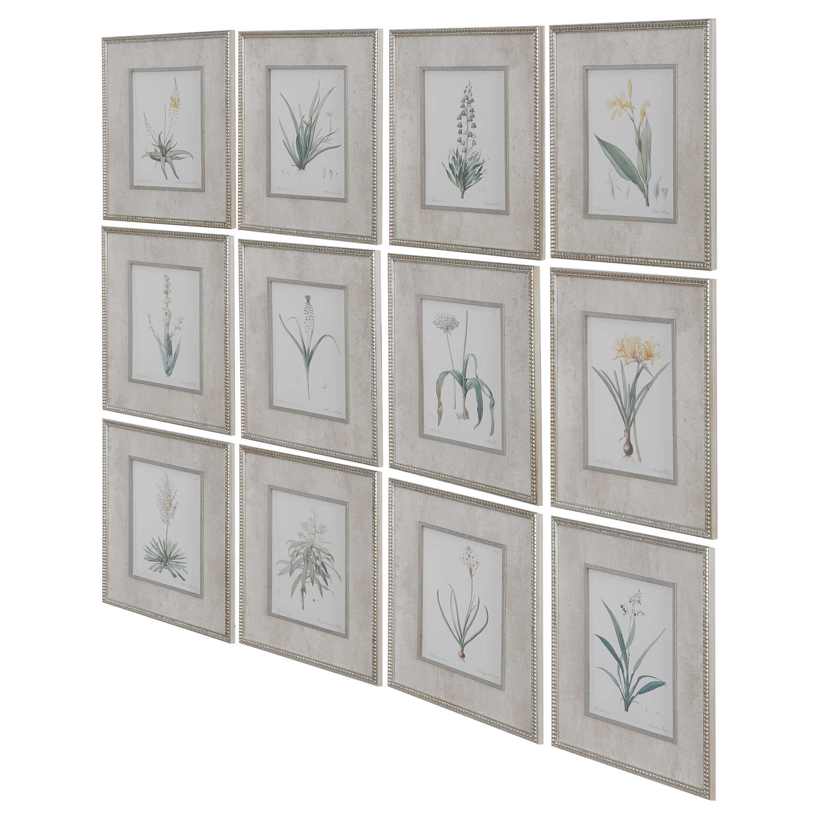 Spring Florals Framed Prints, S/12
