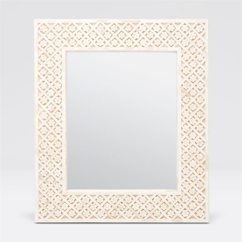 Fleur Camel Bone Mirror Frame