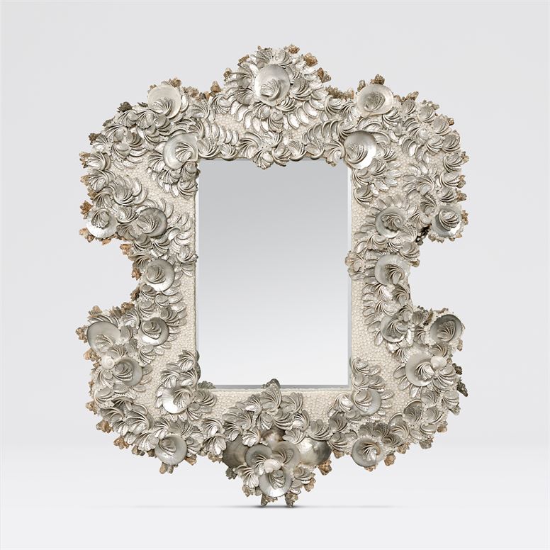 Stella Silver-gilded French Antique Mirror