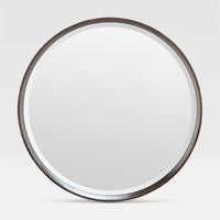 Thadeus Antiqued Metalized Ring Mirror