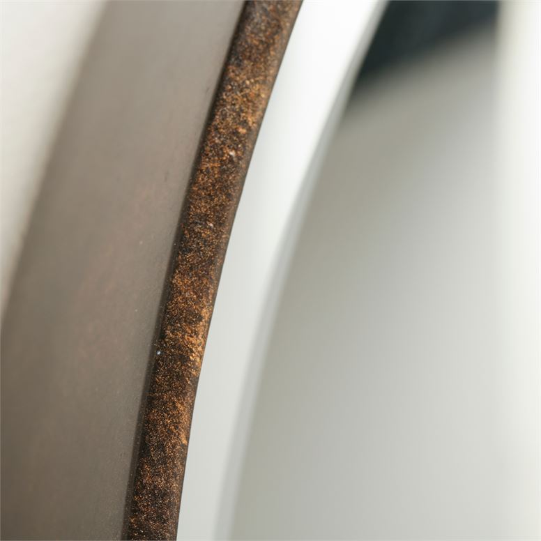 Thadeus Antiqued Metalized Ring Mirror