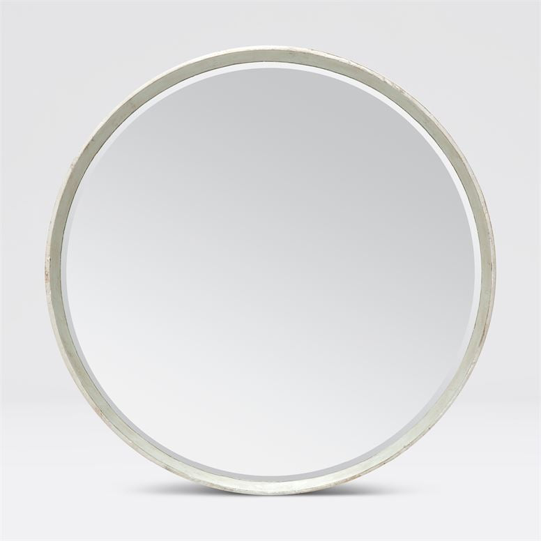 Thadeus Antiqued Metalized Ring Mirror