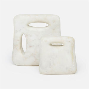 Alvis Square White Marble