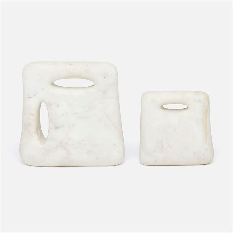 Alvis Square White Marble