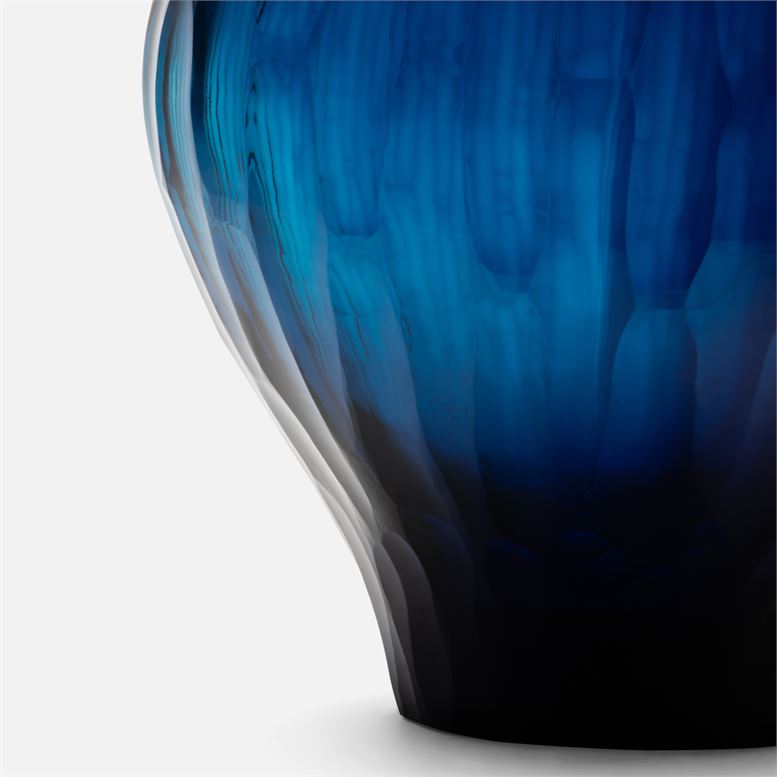 Santiago Ocean-blue Glass Vase