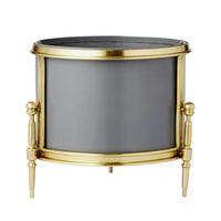 Regent Cachepot - Brass/Gray