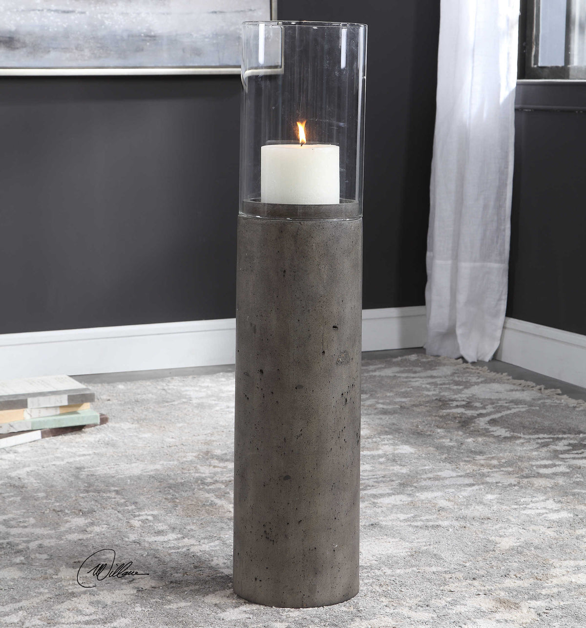 RAKAN TALL HURRICANE CANDLEHOLDER, SMALL, 2 CARTONS, OUTDOOR