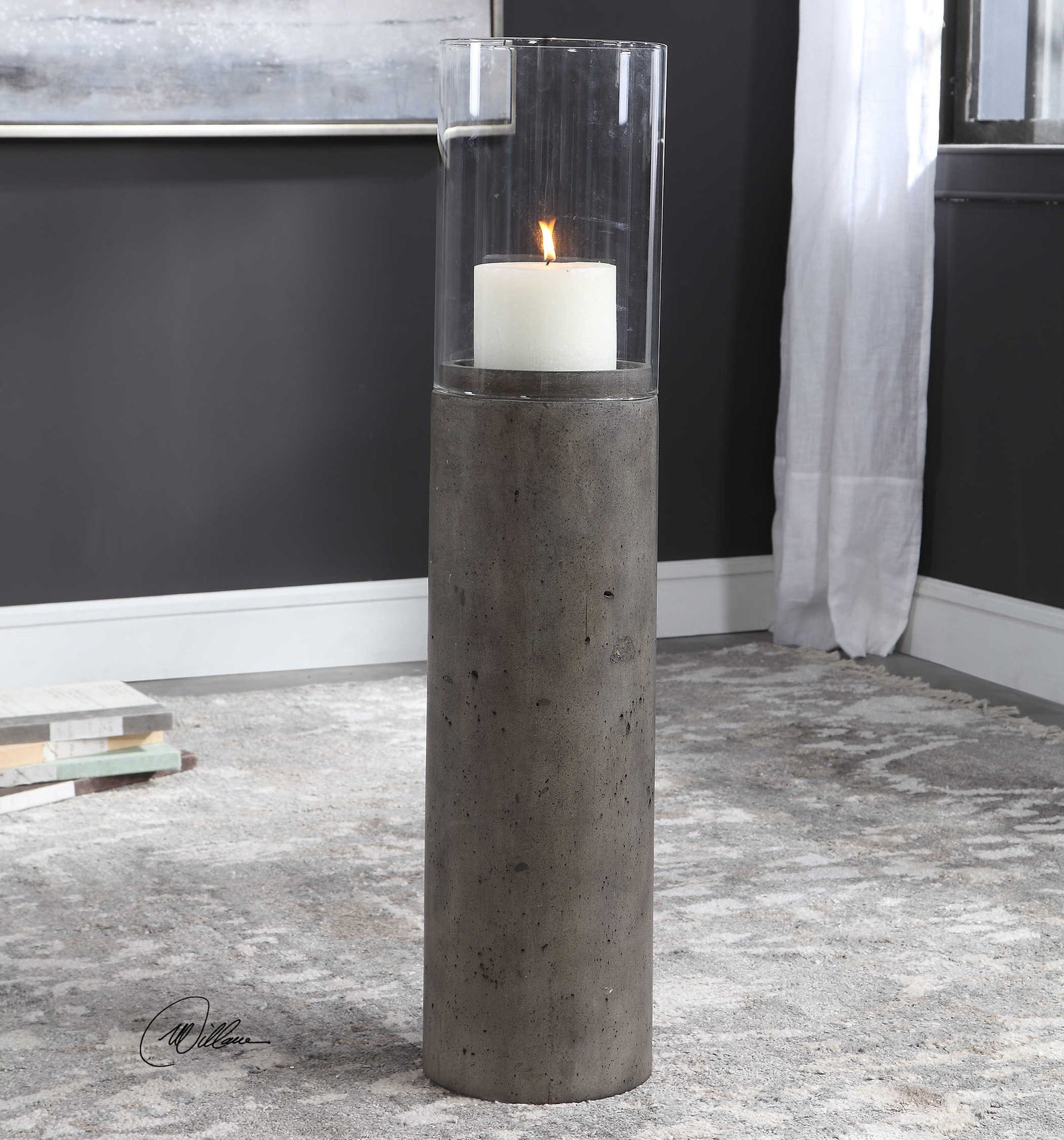 RAKAN TALL HURRICANE CANDLEHOLDER, SMALL, 2 CARTONS, OUTDOOR