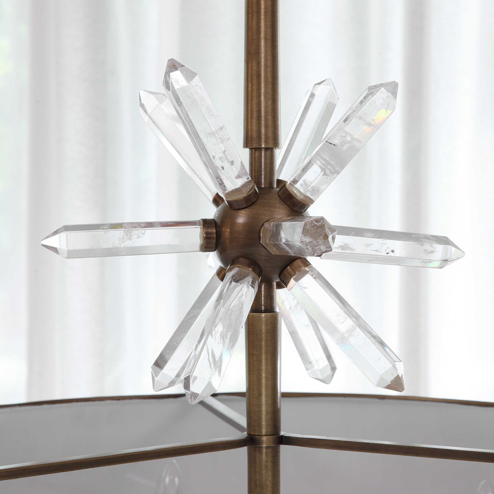 Star Quariz Pendant Antique Brass, 6 LT Pendant