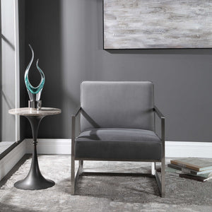 Hartigan Accent Chair, Nickel