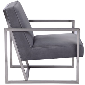 Hartigan Accent Chair, Nickel