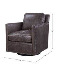 Roosevelt Swivel Chair, Smoke