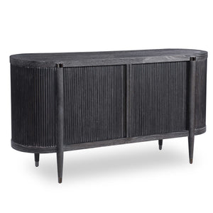 Tambour Cabinet Black Ceruse