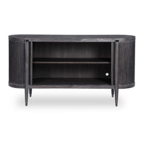 Tambour Cabinet Black Ceruse